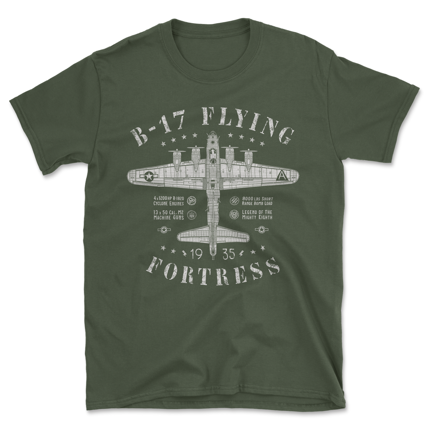 B-17 Flying Fortress 1935 Edition T-Shirt By 909 Apparel
