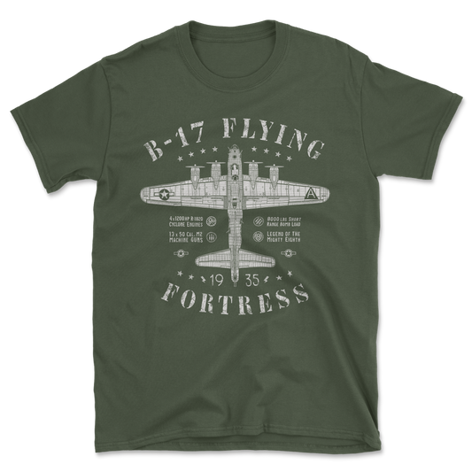 B-17 Flying Fortress 1935 Edition T-Shirt By 909 Apparel