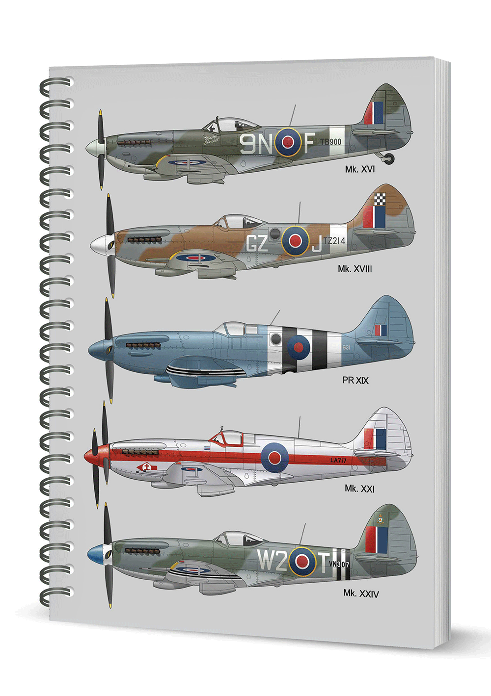 Spitfire Spiral Bound Notebook (A5 140 Page Lined