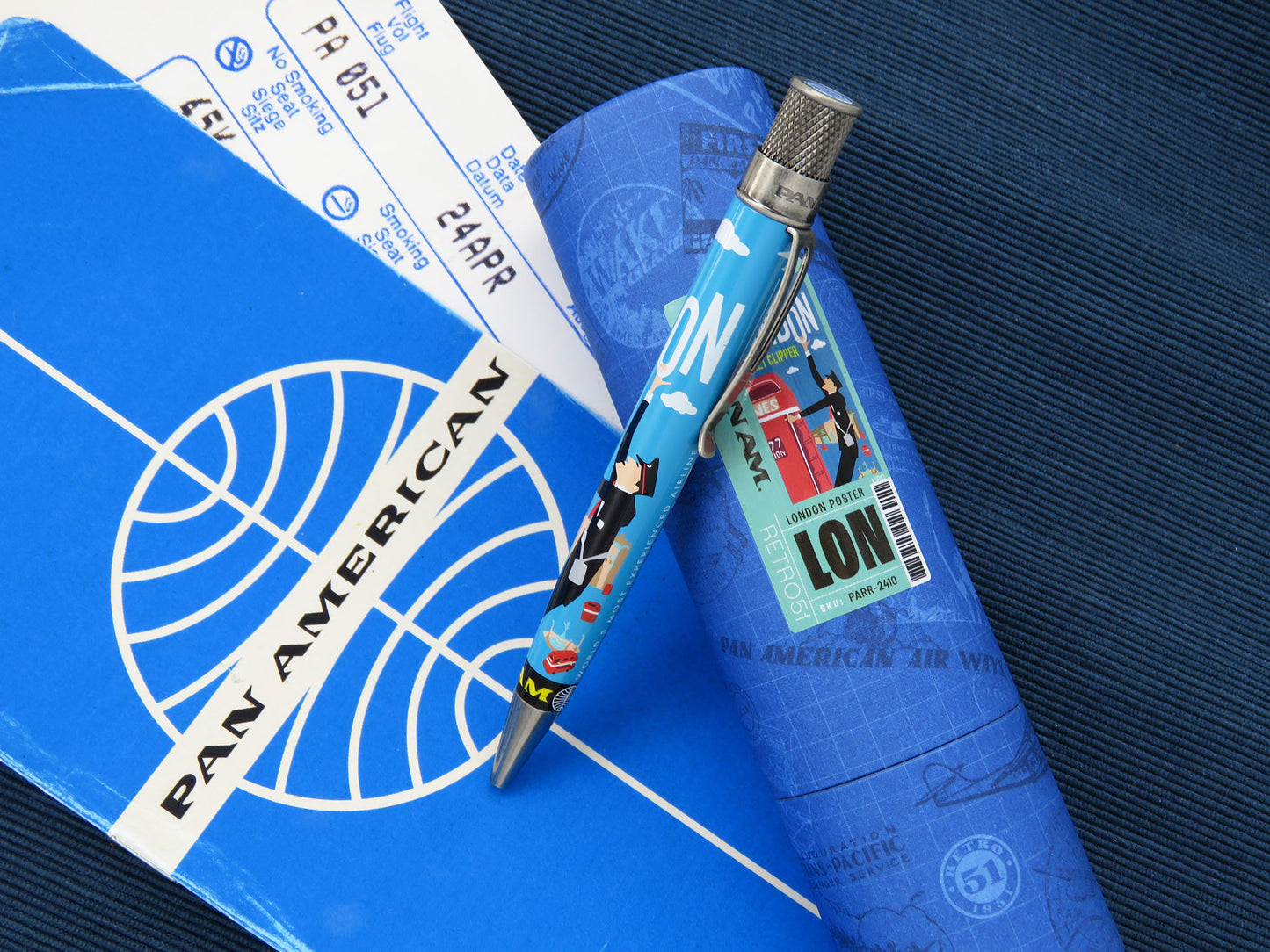 Retro 51 Tornado Rollerball Pen - Pan Am® - London Poster Rollerball